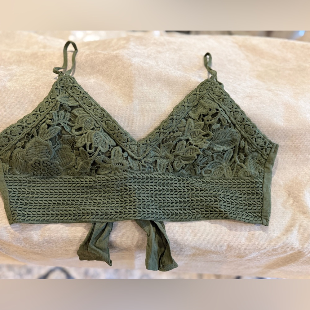 Aeropostale Lace Bralette in Forest Green